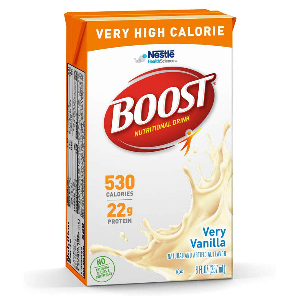 Boost Very High Calorie Complete Nutritional Drink, Very Vanilla, Case of 27