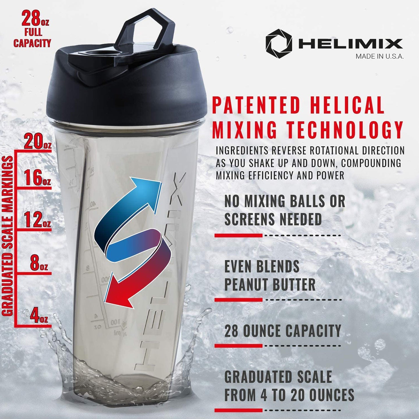Helimix Shaker Bottle – VIVUS Health Store